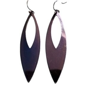 Purple Teardrop Earrings Elegant